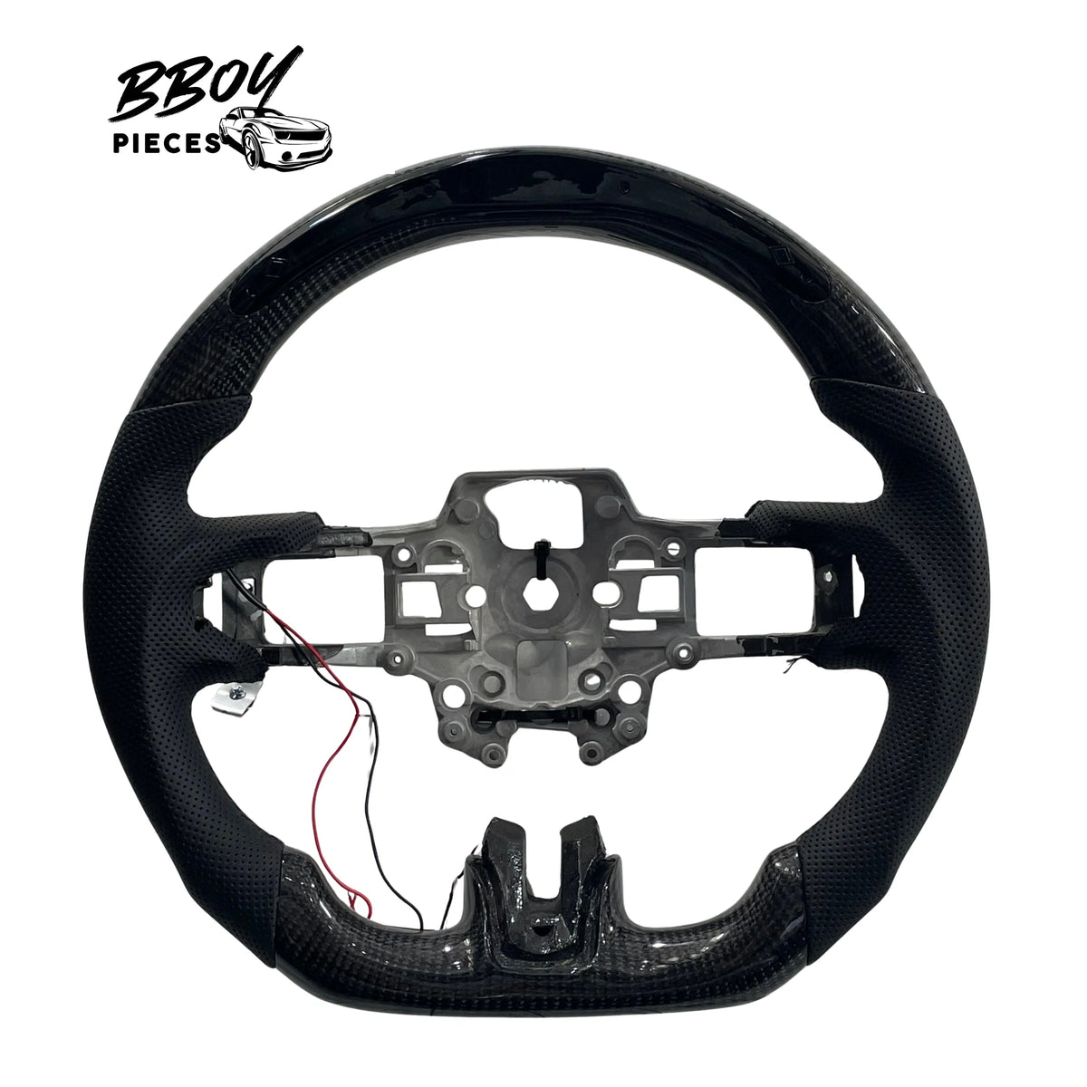 BBOY Pieces — Mustang 2018-23 LED All Black Carbon Fiber Steering Wheel