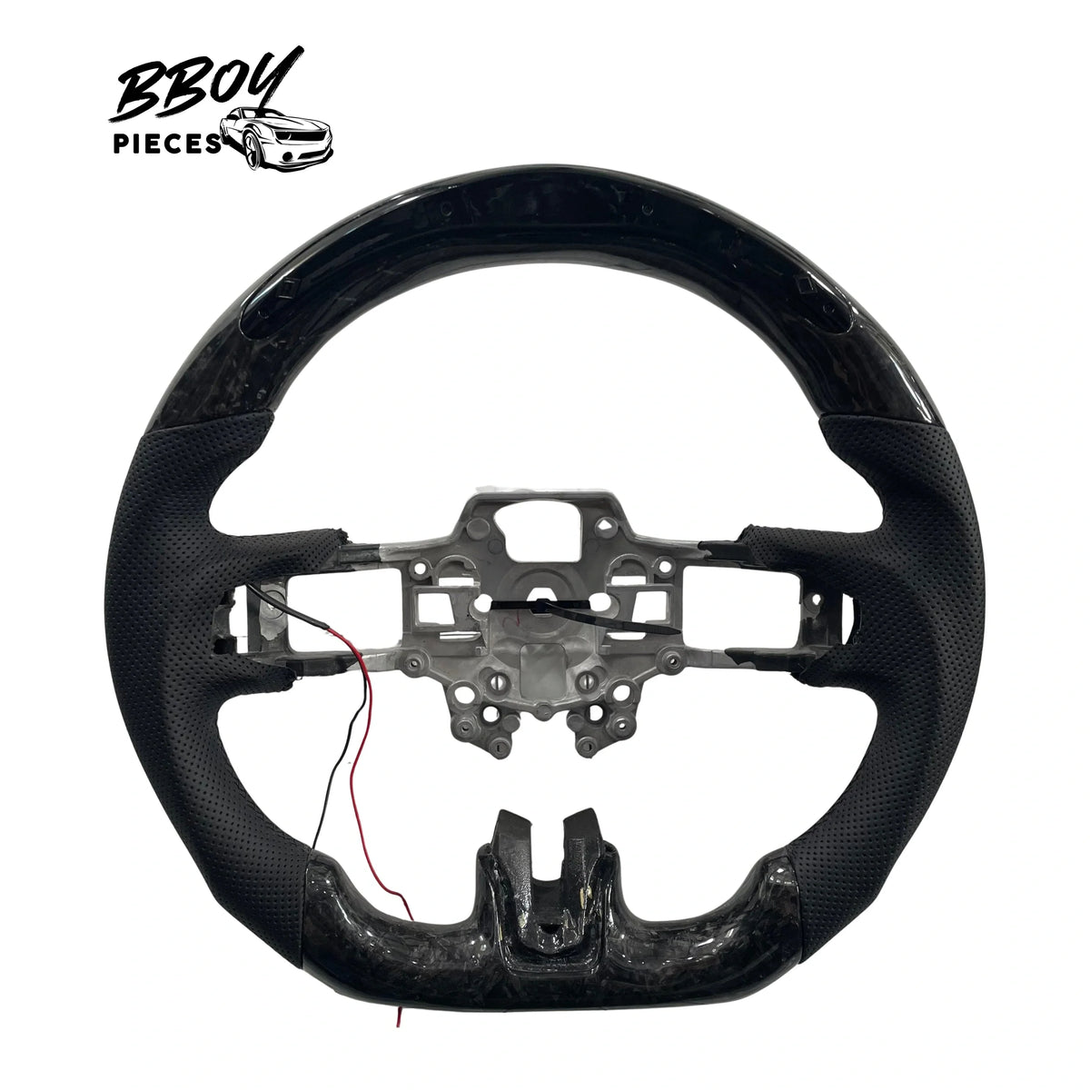BBOY Pieces — Mustang 2018-23 LED All Black Forged Carbon Fiber Steering Wheel