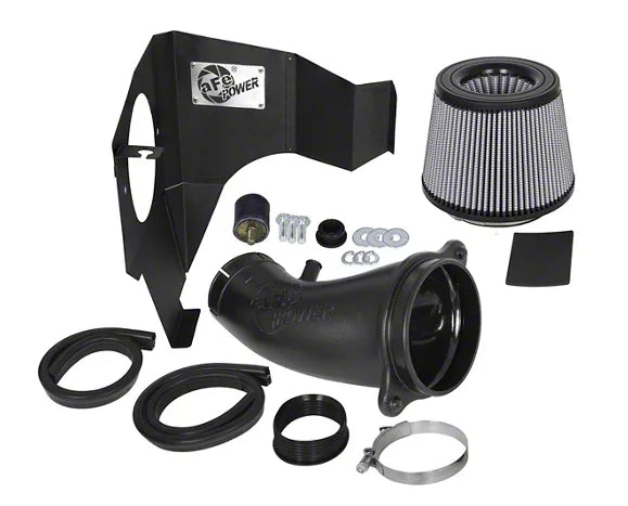 AFE Magnum FORCE Stage-2 Cold Air Intake with Pro DRY S Filter; Black for 6.4 Charger/Challenger