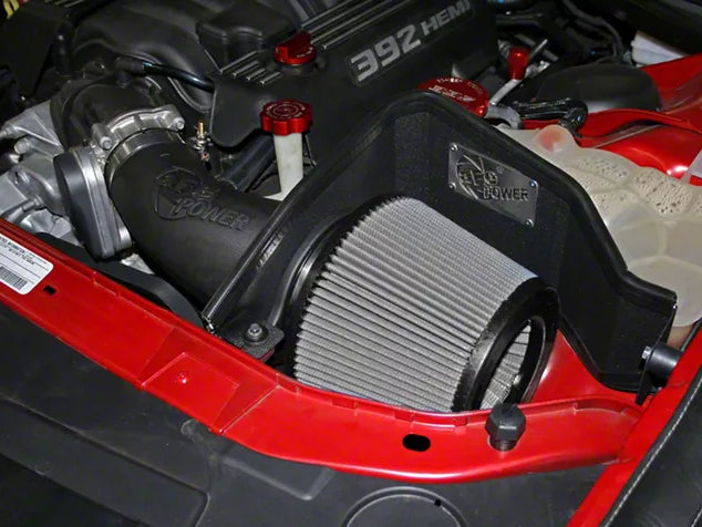 AFE Magnum FORCE Stage-2 Cold Air Intake with Pro DRY S Filter; Black for 6.4 Charger/Challenger
