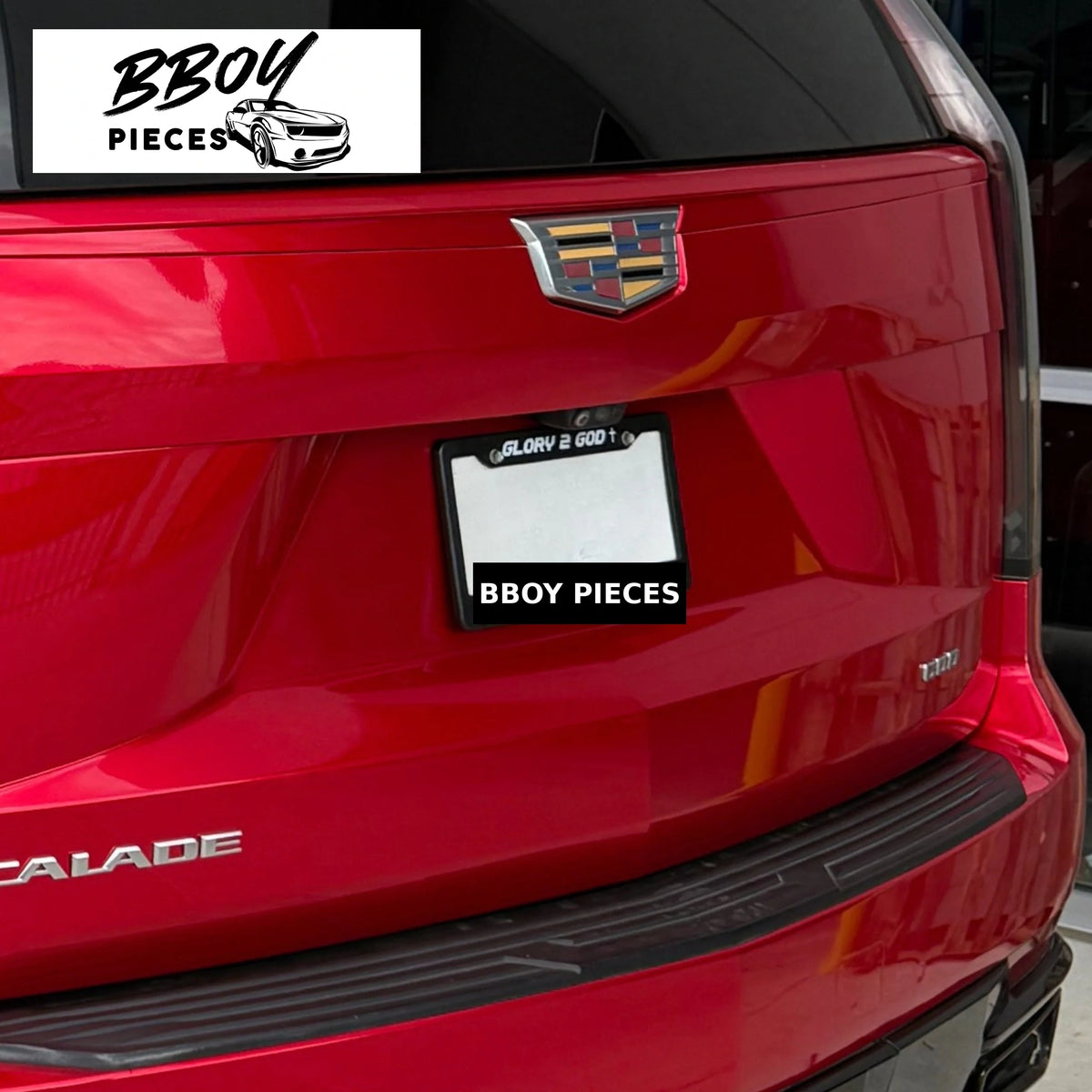 BBOY Pieces 'GLORY 2 GOD' License Plate Frame