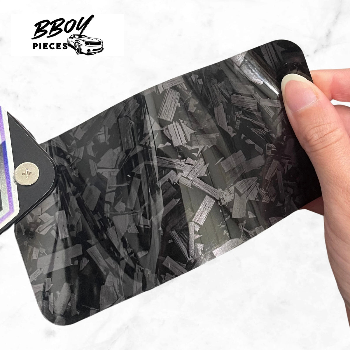 Black Forged Carbon Fiber - BBOY Pieces Vinyl Wrap Material (Price does NOT include installation.)