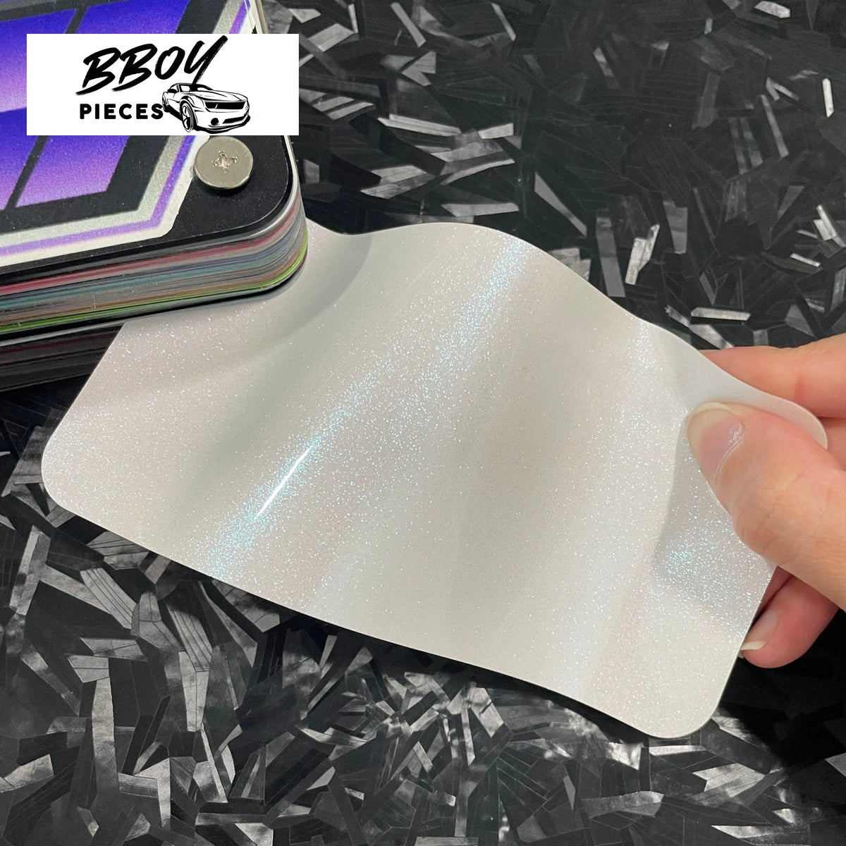 Super Gloss Pearl White Blue - BBOY Pieces Vinyl Wrap Material (Price does NOT include installation.)