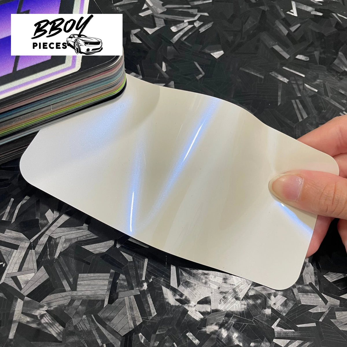 Super Gloss White Blue - BBOY Pieces Vinyl Wrap Material (Price does NOT include installation.)