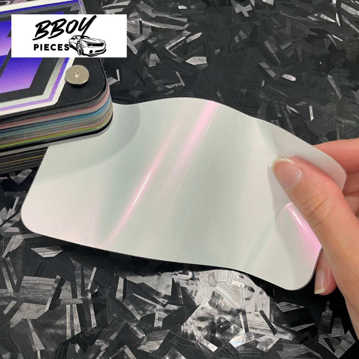 ** Super Gloss White Red - BBOY Pieces Vinyl Wrap Material (Price does NOT include installation.)