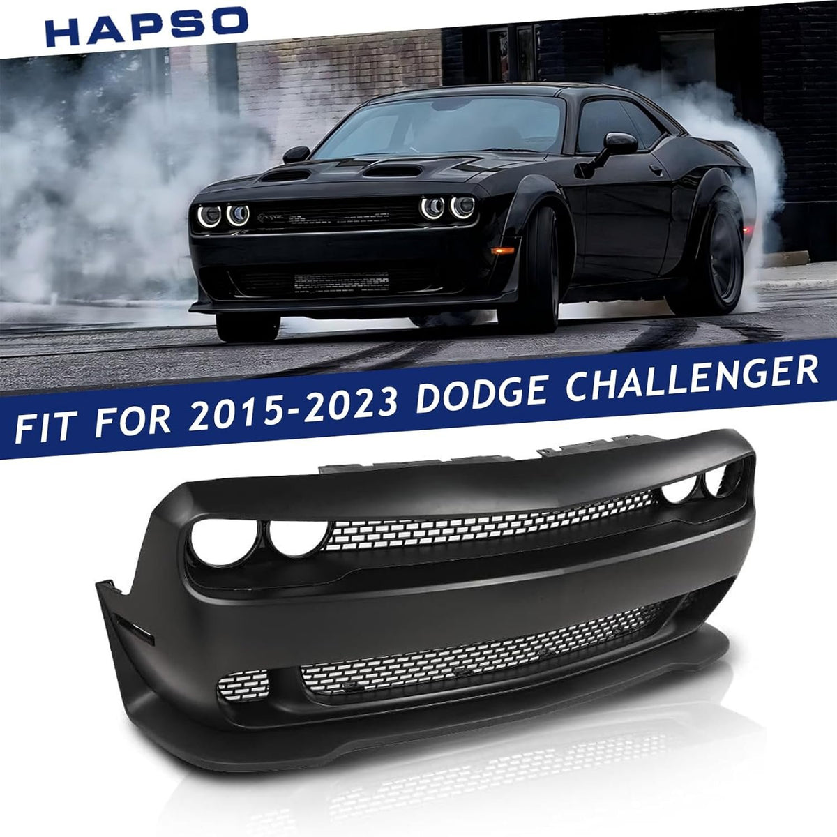 Challenger Hellcat style front bumper assembly 2015-2023