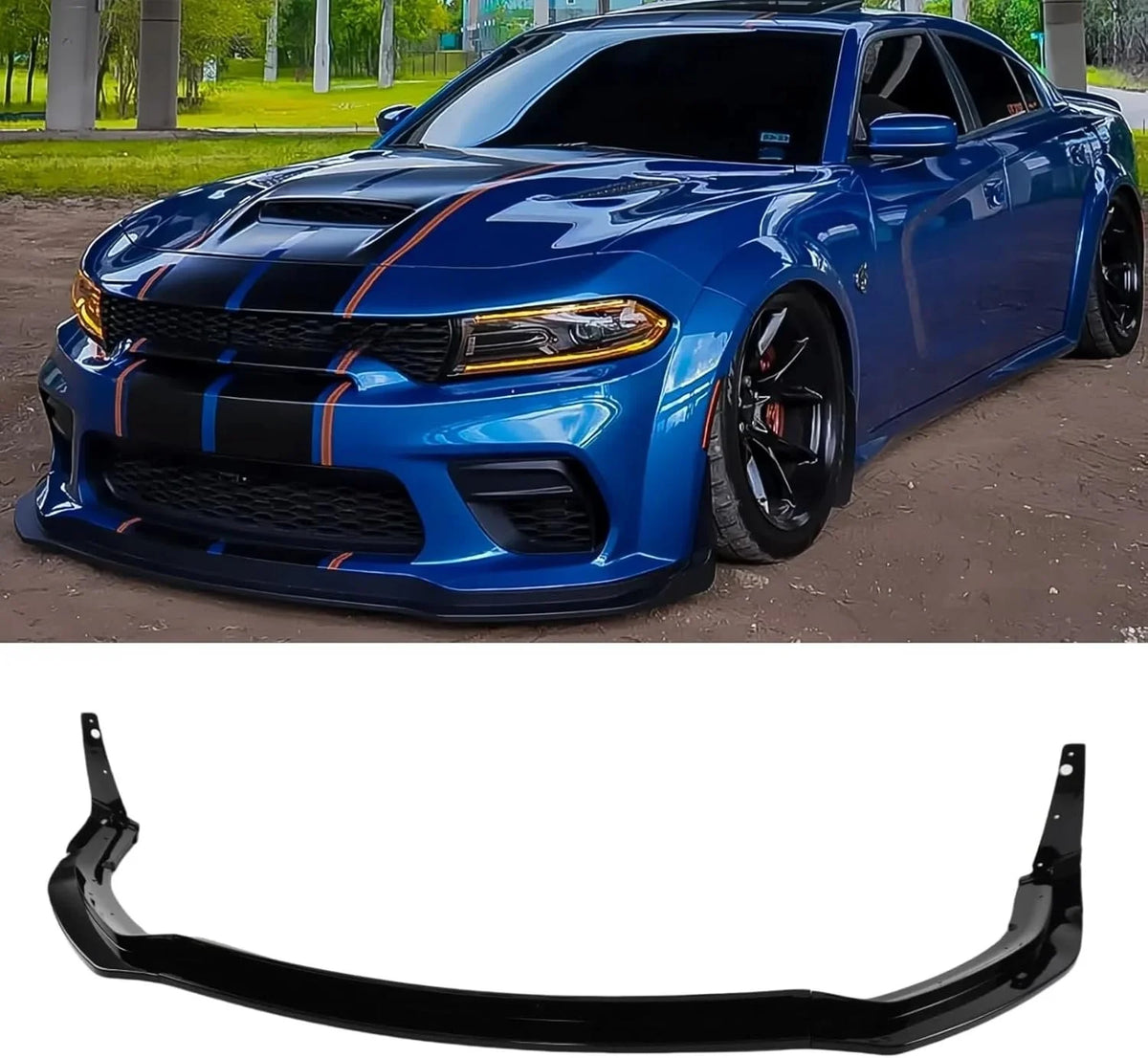 Charger Widebody H V2 Style Front Lip Gloss Finish