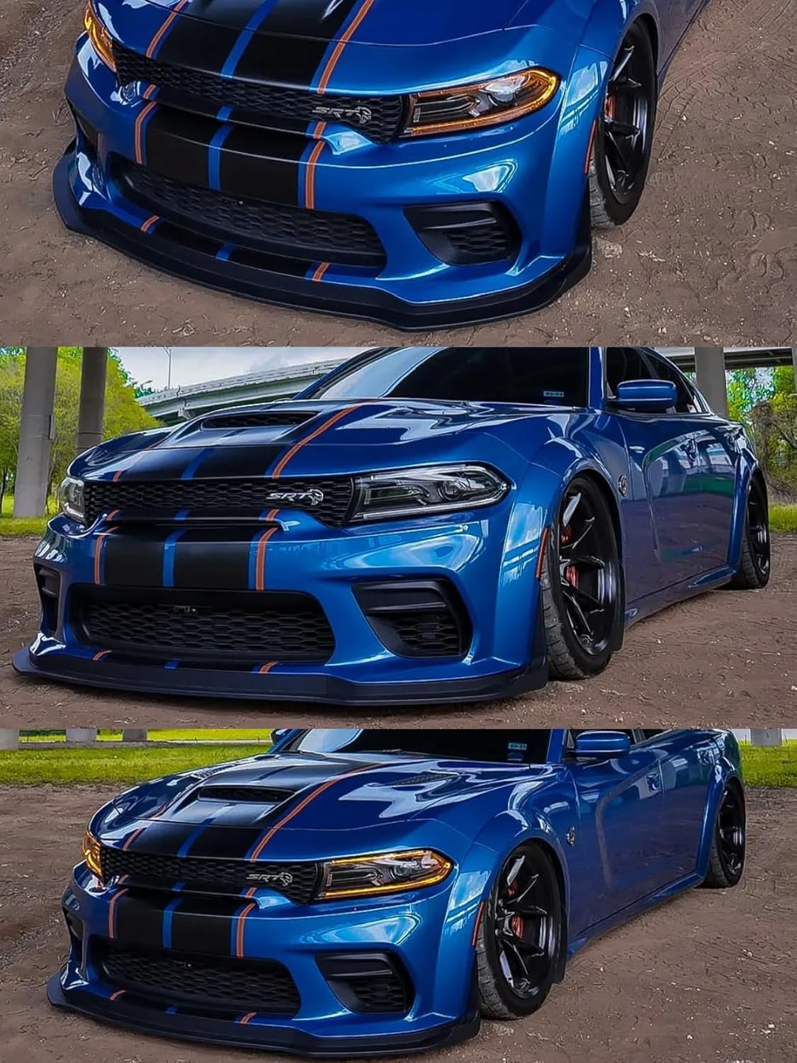 Charger Widebody H V2 Style Front Lip Gloss Finish