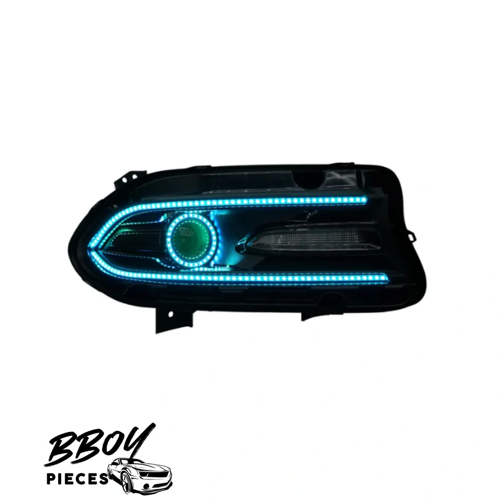 BBOY Pieces — Dodge Charger: V2 RGB Multicolor Flow Series Halo Headlights (2015–2023)
