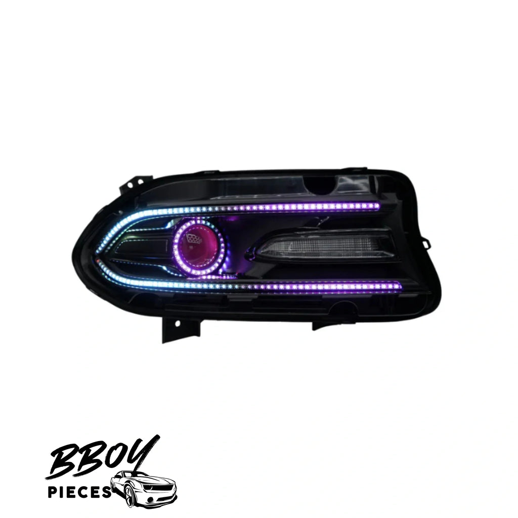 BBOY Pieces — Dodge Charger: V2 RGB Multicolor Flow Series Halo Headlights (2015–2023)