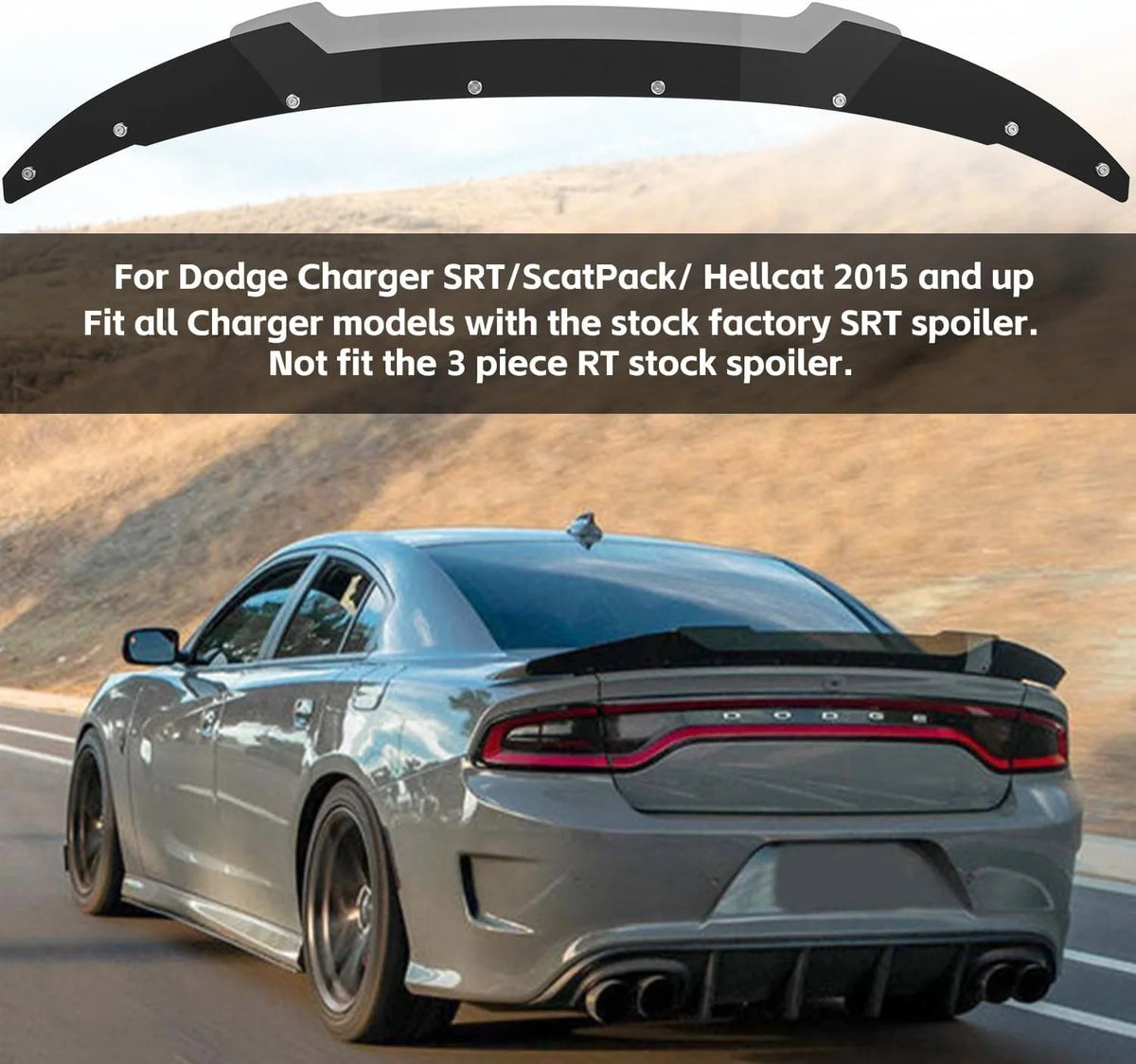 2-Piece Charger Wickerbill Spoiler Extension