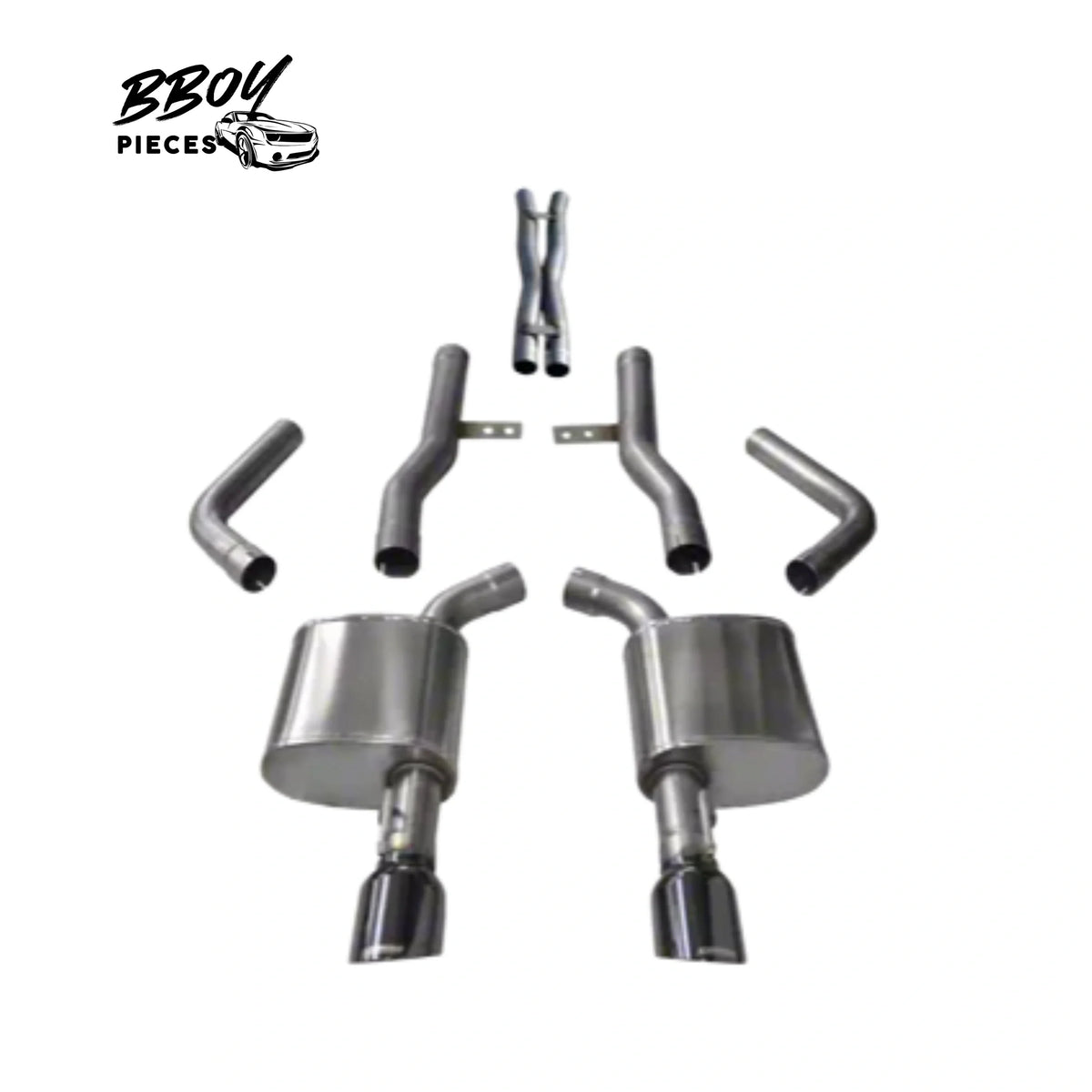 BBOY Pieces — Corsa Performance Xtreme Cat-Back Exhaust with Black Tips (17-23 5.7L HEMI Charger w/ MDS Valves)