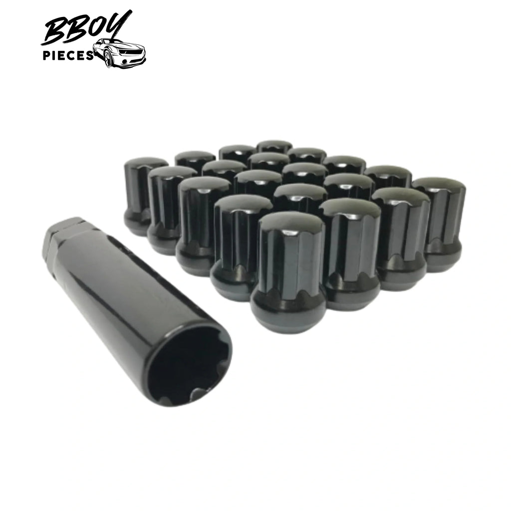 BBOY Pieces — Lug Nuts Black Splined 21 Pcs M14-1.5 Lug Nuts