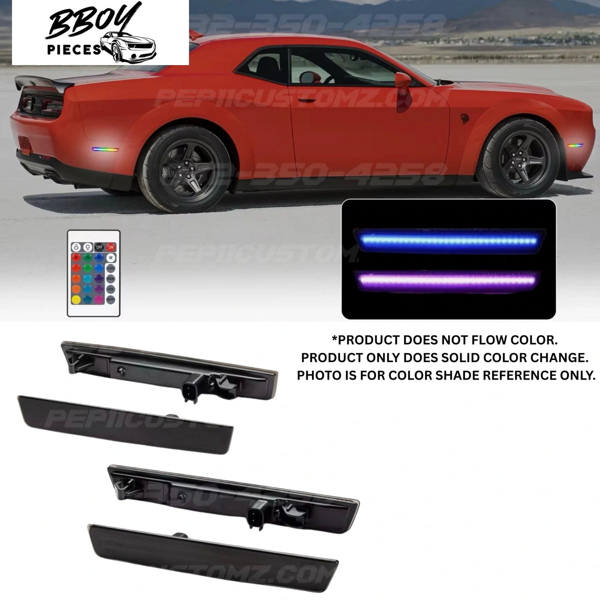 BBOY Pieces — Dodge Challenger Slim Body Fit RGB Side Marker Reflectors