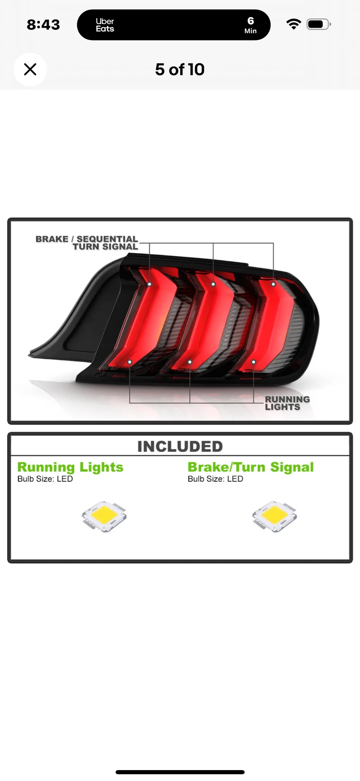 2015-2023 Ford Mustang Euro Clear LED Sequential