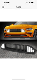 [VERTICAL SLAT]FOR 18-20 FORD MUSTANG FRONT BUMPER UPPER GRILL GRILLE W/ LED DRL