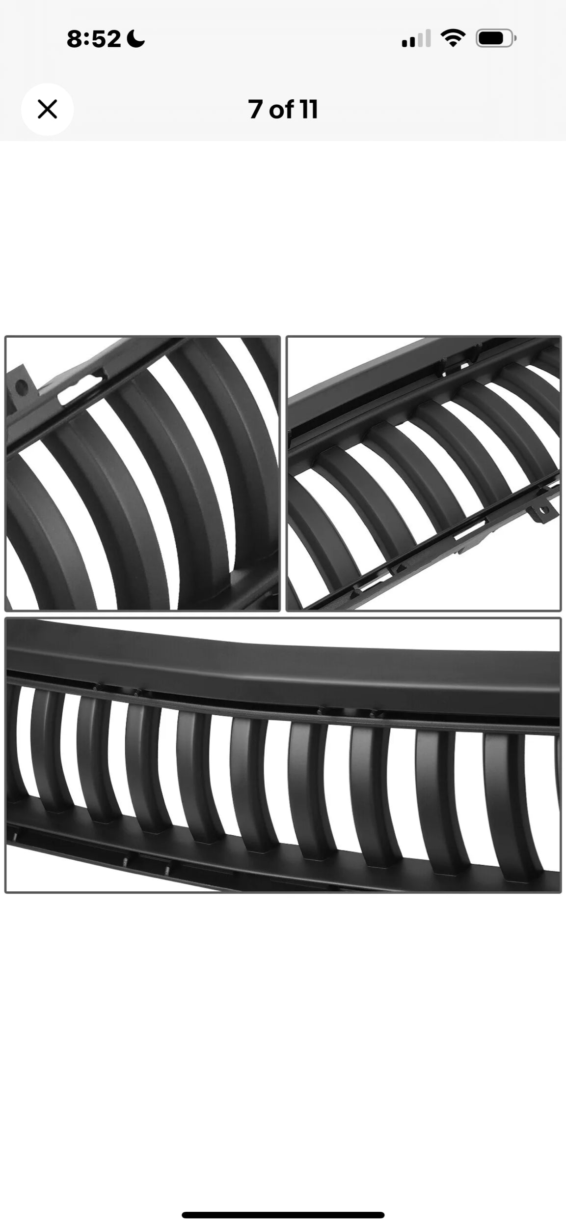 [VERTICAL SLAT] FOR 18-19 FORD MUSTANG FRONT LOWER BUMPER GRILLE GRILL W/LED DRL