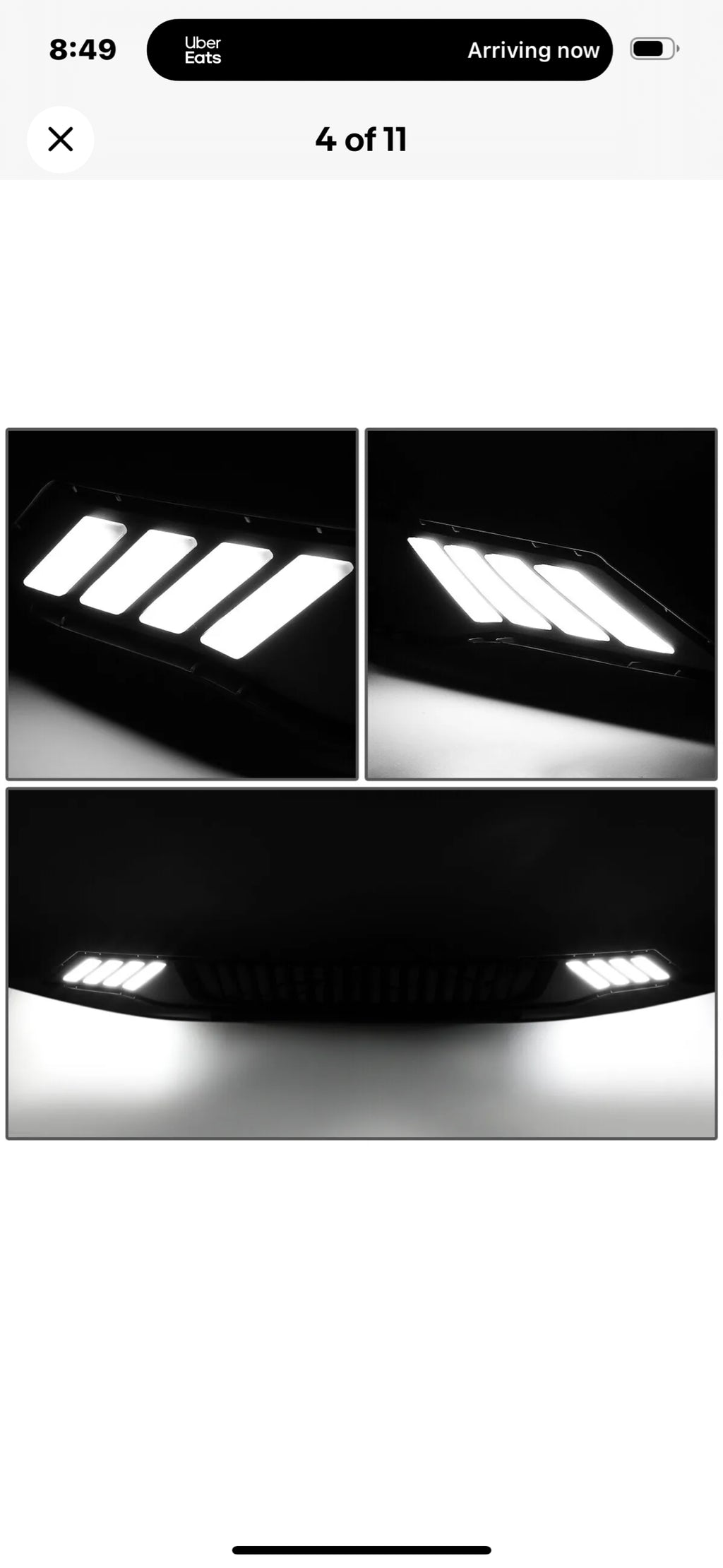 [VERTICAL SLAT] FOR 18-19 FORD MUSTANG FRONT LOWER BUMPER GRILLE GRILL W/LED DRL