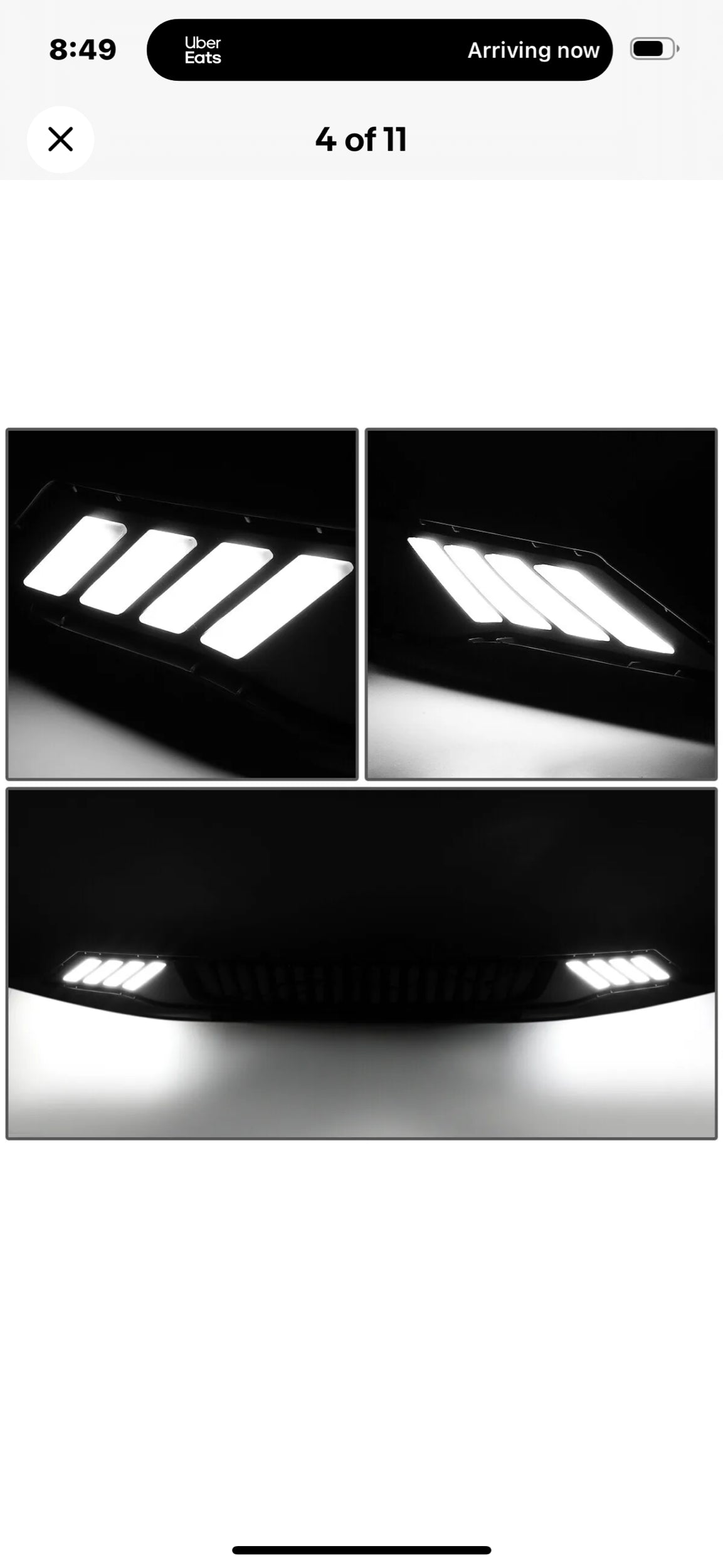 [VERTICAL SLAT] FOR 18-19 FORD MUSTANG FRONT LOWER BUMPER GRILLE GRILL W/LED DRL