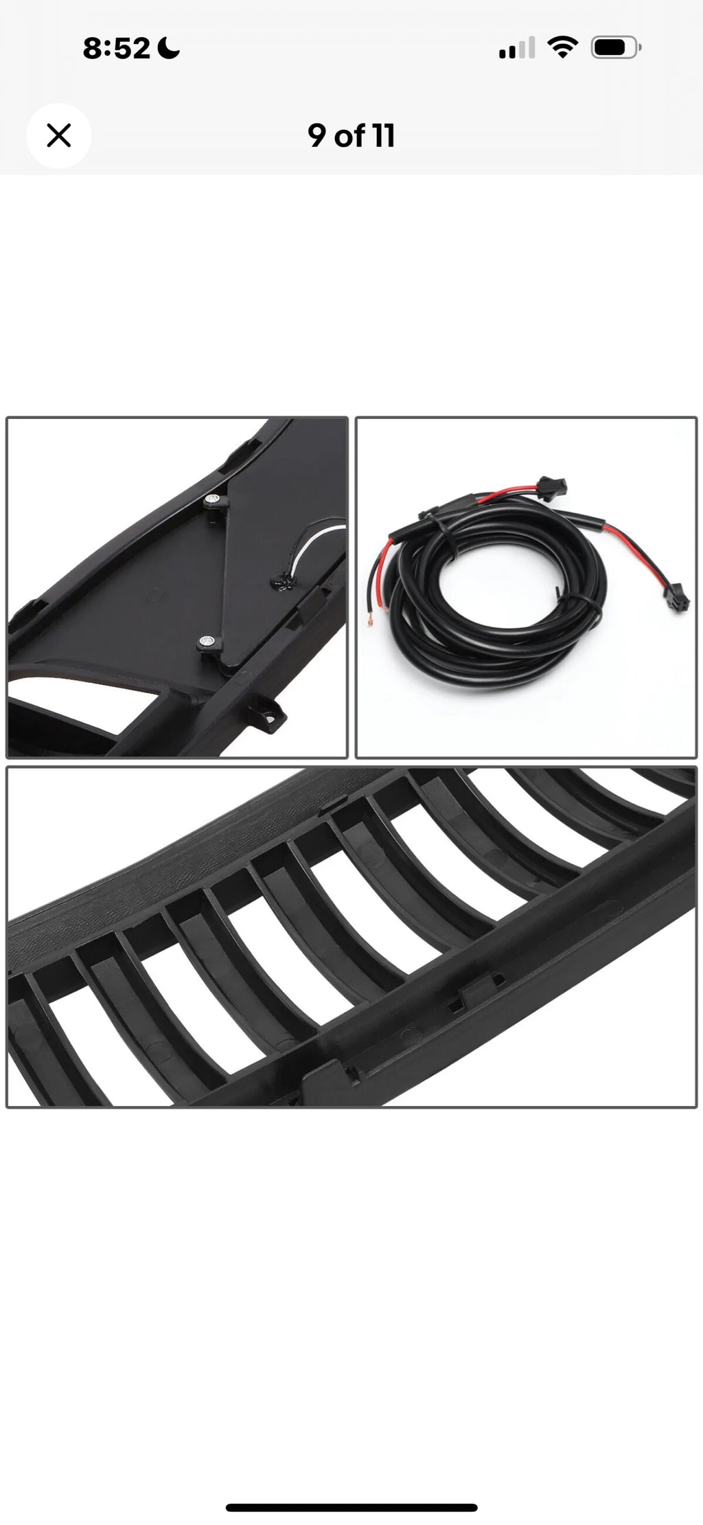 [VERTICAL SLAT] FOR 18-19 FORD MUSTANG FRONT LOWER BUMPER GRILLE GRILL W/LED DRL