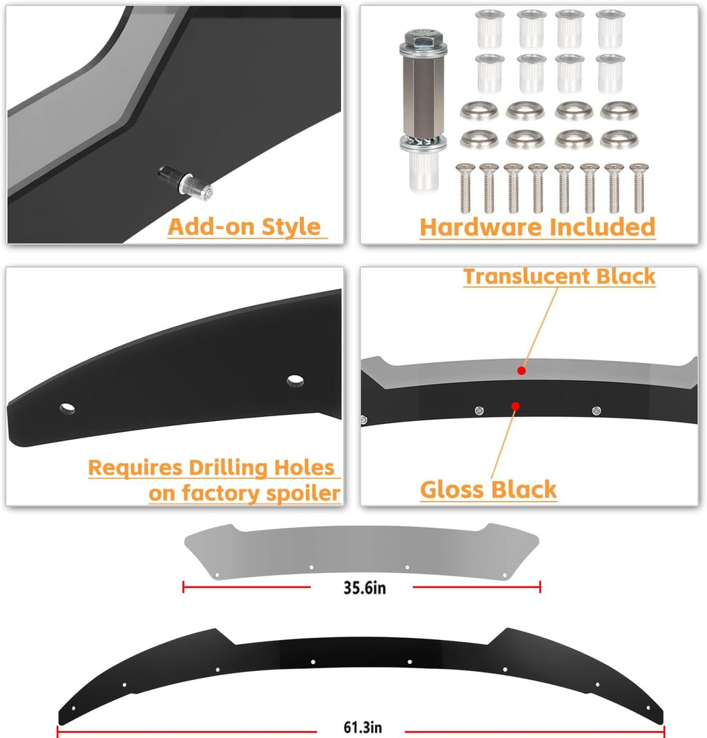 2-Piece Charger Wickerbill Spoiler Extension